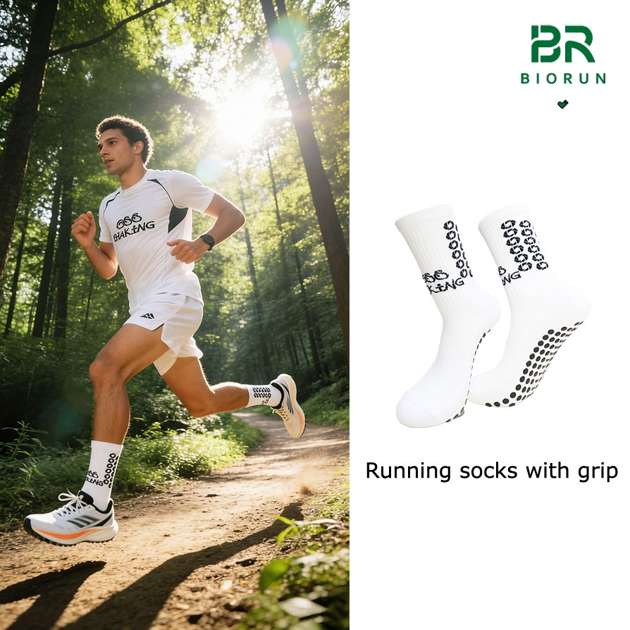 Running Socks with Grip — Engineered for Stability, Power & Performance