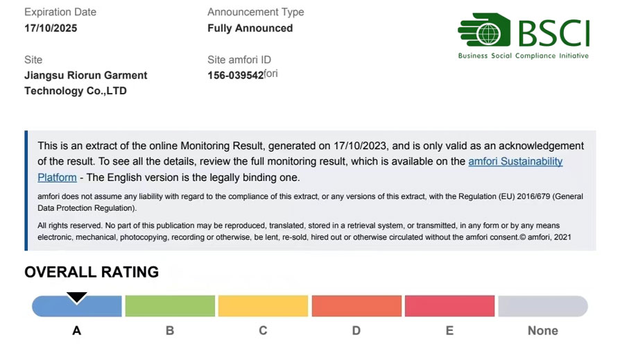 BSCI A level sock factory